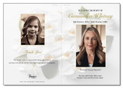 B4 Order of Service Booklet