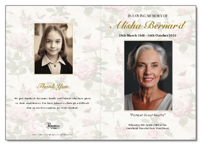 B2 Order of Service Booklet