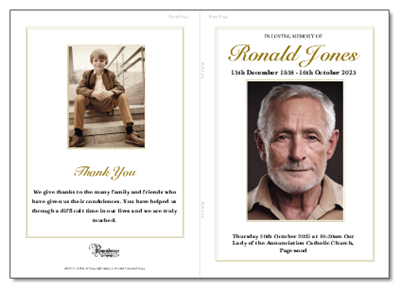 B1 Order of Service Booklet