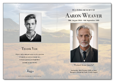 B3 Order of Service Booklet