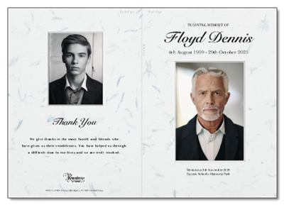 B9 Order of Service Booklet